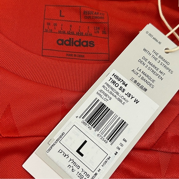 Adidas Women’s Tiro Ss AEROREADY Jersey Red Size Large NWT - Picture 7 of 11